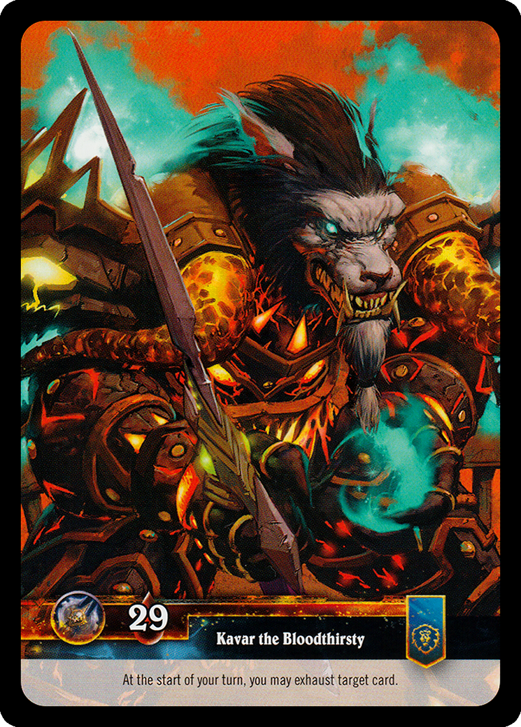 Kavar the Bloodthirsty 背面